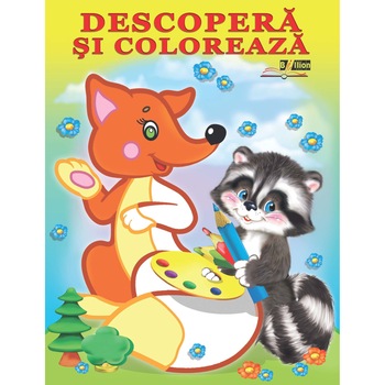 Animale de padure. Descopera si coloreaza. Vulpea Animale de padure. Descopera si coloreaza. Vulpea