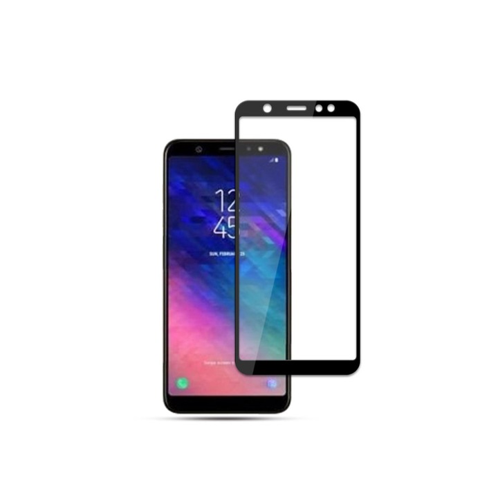 Стъклен Протектор MOCOLO 3D за Samsung Galaxy A6 Plus 2018, Черен