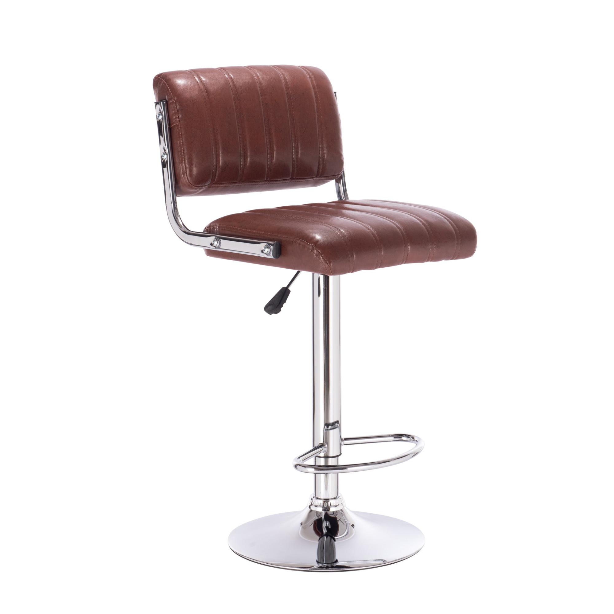 Scaun de bar DART, Maro, Piele ecologica