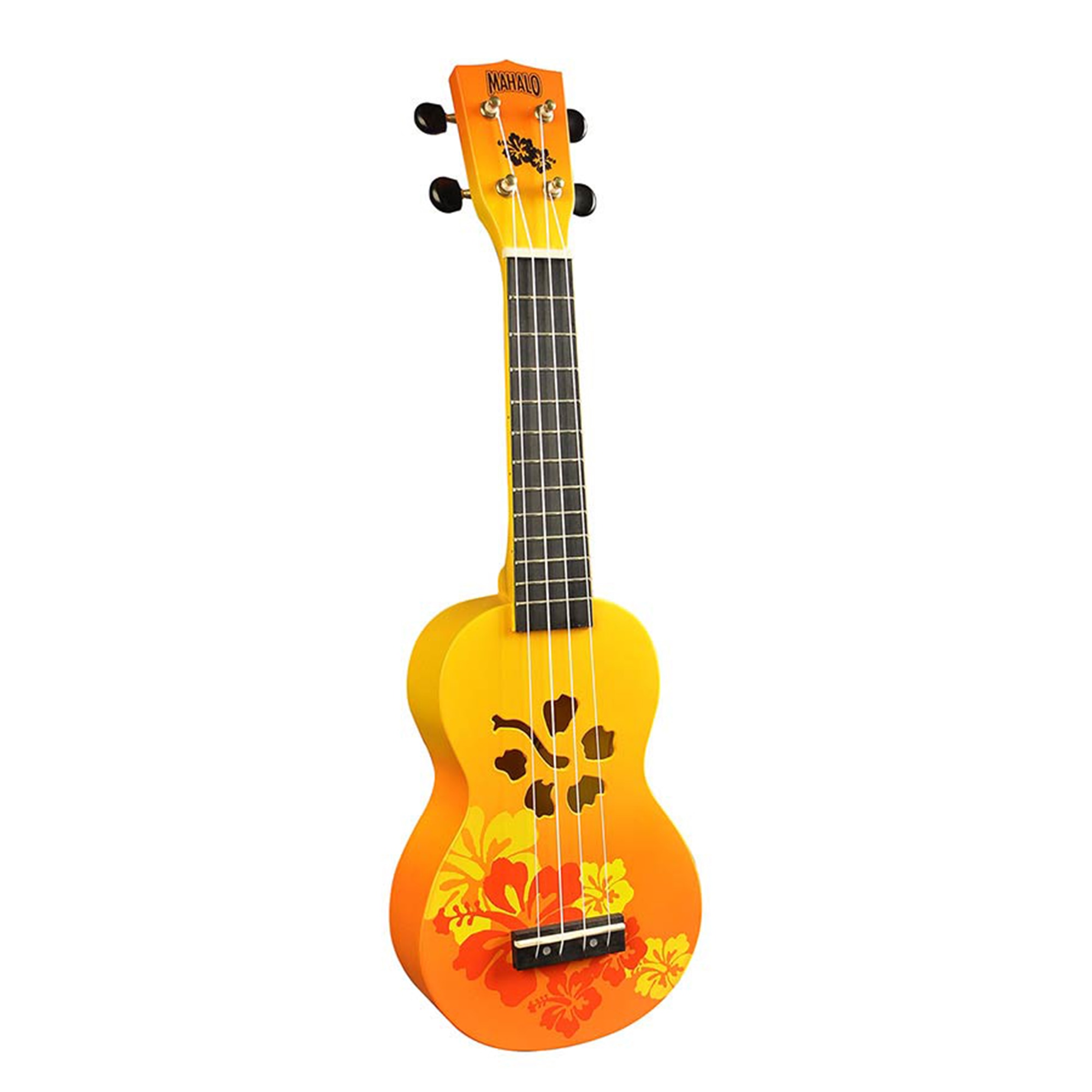 Set ukulele Mahalo MD1HB/ORB Designer Hibiscus portocaliu