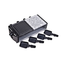 Gratar electric metal si piatra, raclette, SOGO 1200W, 8 tigai pentru raclette, termostat temperatura