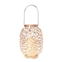 Felinar decorativ cu leduri, TANO, realizat din otel, 26 cm