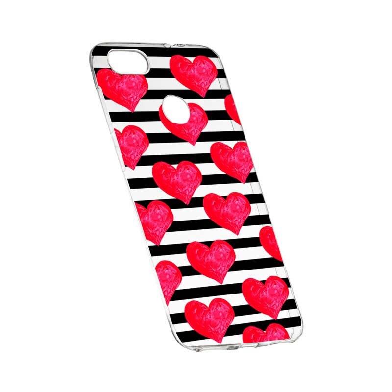 Husa Silicon, Transparent, Slim, Red Heart, 102, Xiaomi Redmi Note 5A Prime