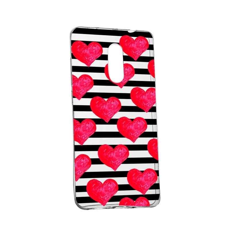 Husa Silicon, Transparent, Slim, Red Heart, 102, Huawei Honor 6A