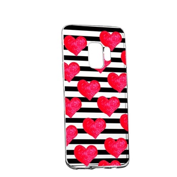 Husa Silicon, Transparent, Slim, Red Heart, 102, Samsung Galaxy J4 2018 Husa Silicon, Transparent, Slim, Red Heart, 102, Samsung Galaxy J4 2018
