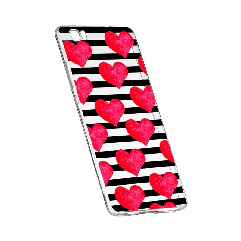 Husa Silicon, Transparent, Slim, Red Heart, 102, Huawei Honor 4A