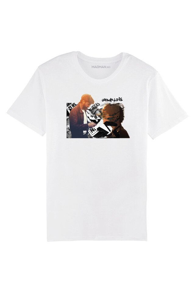 Tricou MADMAN, Urban Love, alb, Alb