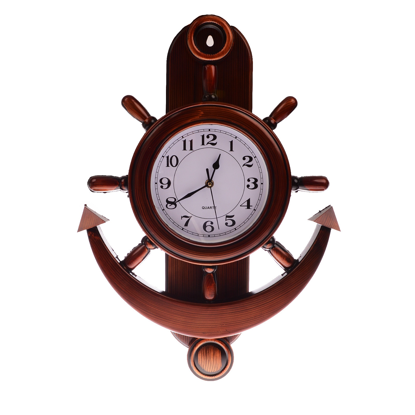 Ceas decorativ ancora 05, realizat din plastic, 54 cm