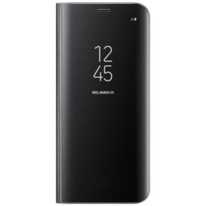 Clear View kompatibilis Samsung Galaxy S8 Plus tok fekete