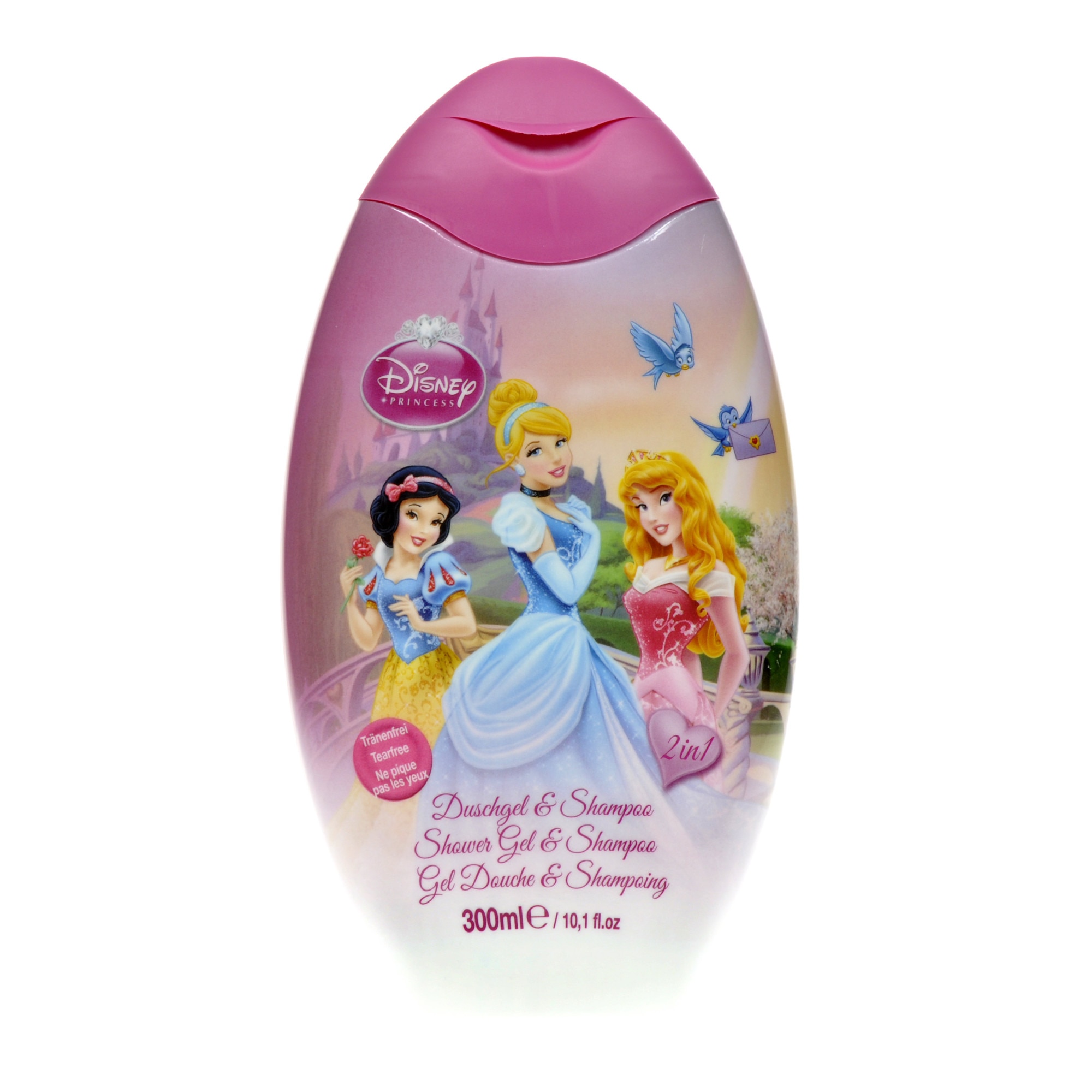 Gel de dus si sampon 2in1 Disney Princess pentru copii 300 ml Raspberry