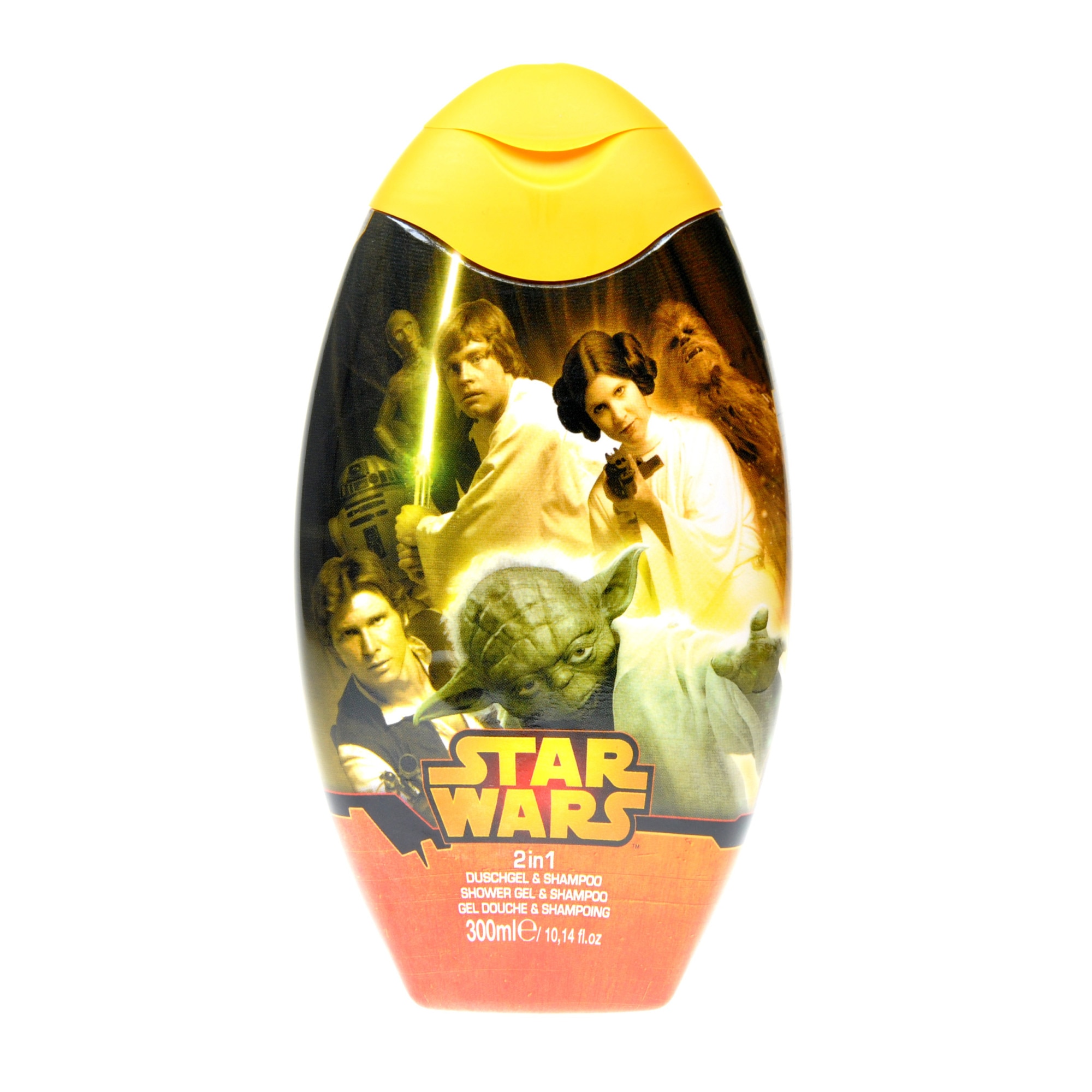 Gel de dus si sampon 2 in 1 pentru copii NOVOKIDS™ Disney Originals Star Wars , 200 ml, non-toxic, aroma de piersica , model Yoda