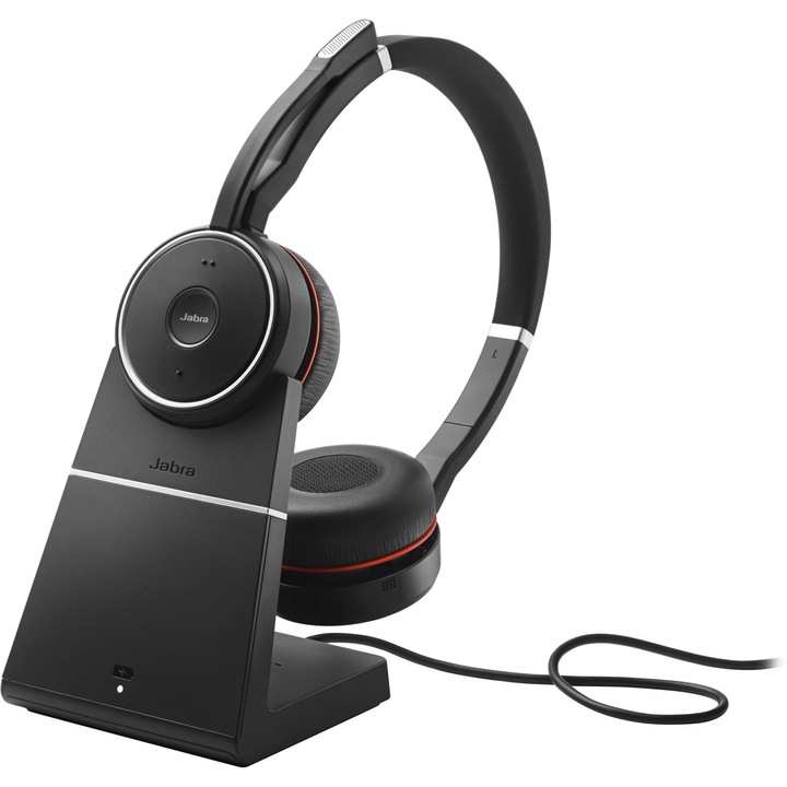 Casti Jabra Evolve 75 UC Stereo + suport pentru incarcarea