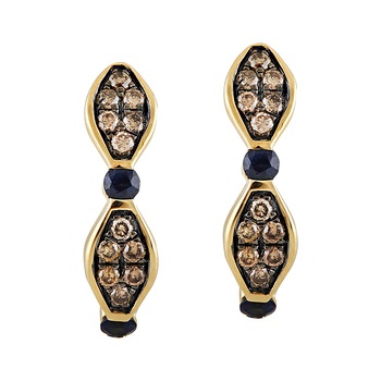 Cercei Deruvo Aur 18k Diamante Maro, Safire E27589B-Y Cercei Deruvo Aur 18k Diamante Maro, Safire E27589B-Y