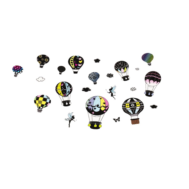 BV 5D Dekor falmatrica, léggömbök, színes