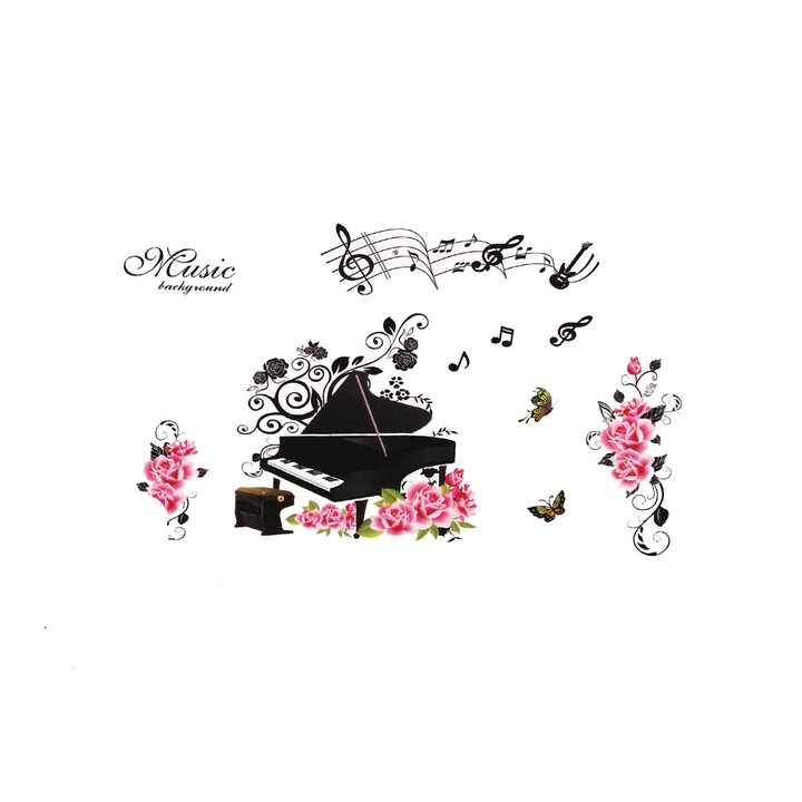 Sticker decorativ 5D Music background