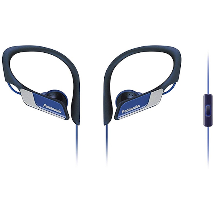 Panasonic RP-HS35ME-A sport fülhallgató, Mikrofonnal, Kék