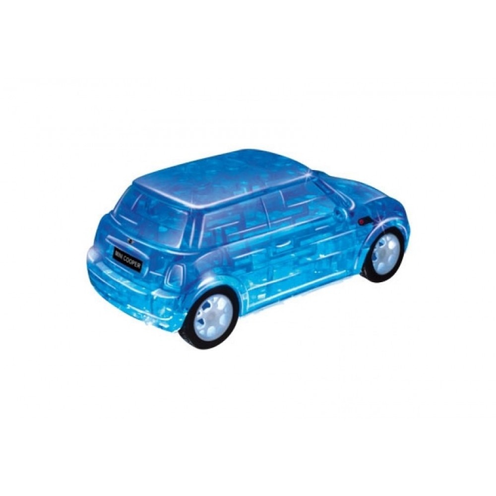 Kit de construit Mini Cooper, transparent 1:32 Puzzle Fun 3D - eMAG.ro