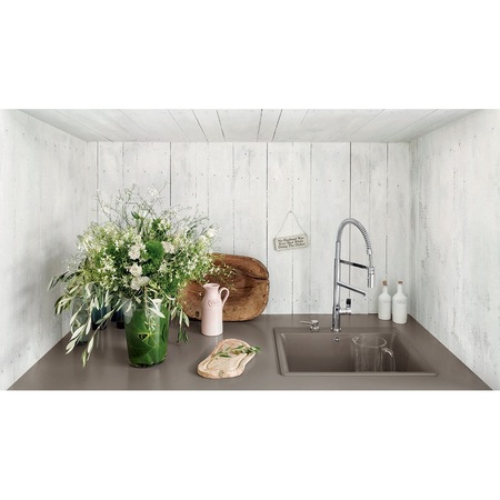 Chiuveta granit Schock Galaxy N-100 Puro, 600 x 530 mm, adancime cuva 220 mm, universala, montare pe blat