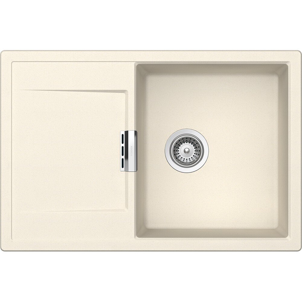 Chiuveta granit Schock Mono D-100 Magnolia Cristadur 765 x 510 mm, adancime cuva 195 mm, reversibila, montare pe blat