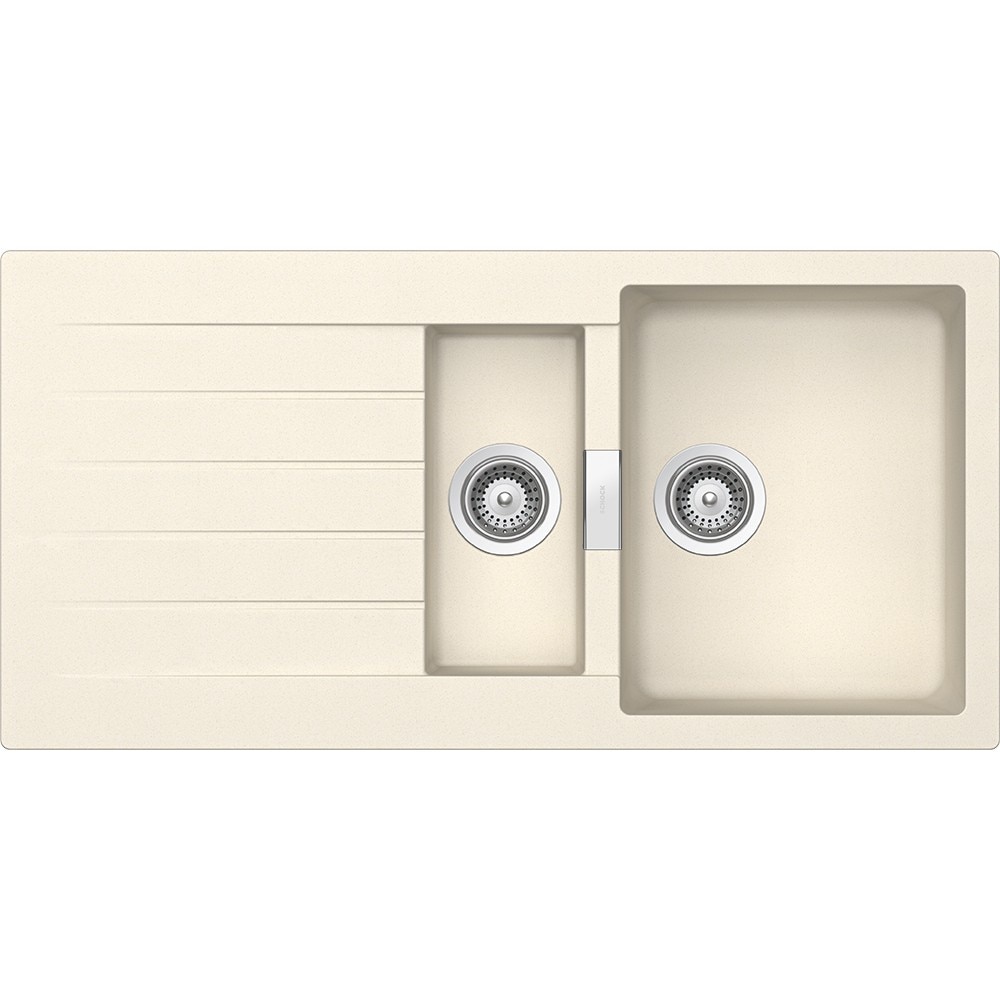 Chiuveta granit Schock Signus D-150 Magnolia, 1000 x 500 mm, adancime cuva 200 mm, reversibila, montare pe blat