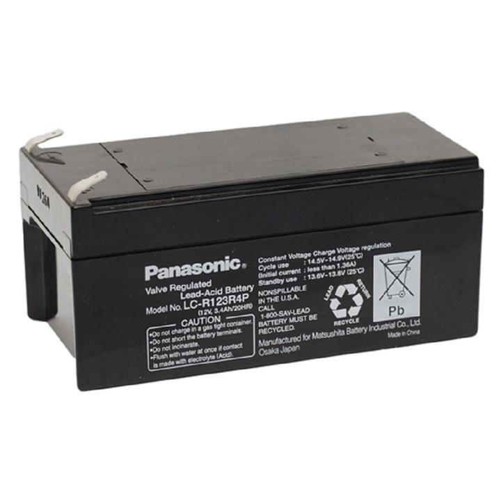 Oловна акумулаторна батерия Panasonic LC-R123R4P 12V 3.4Ah
