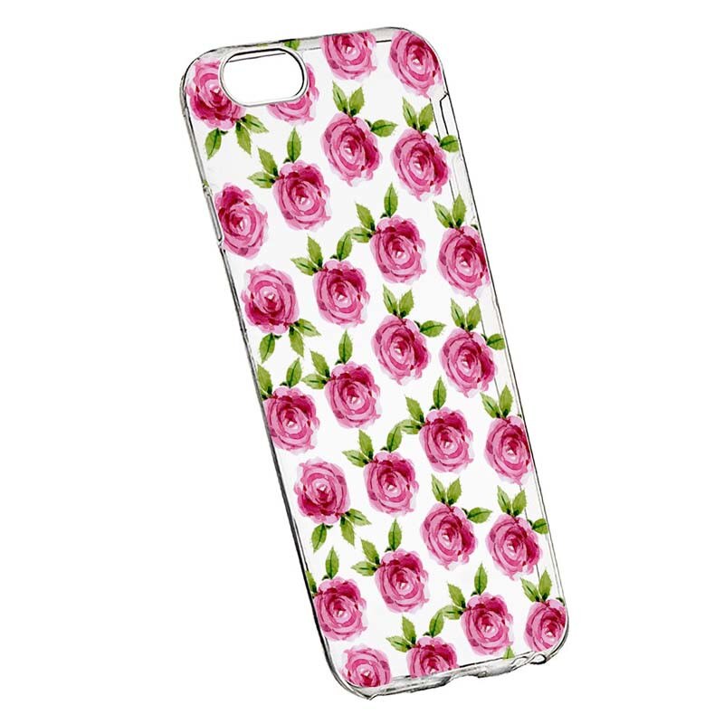 Husa Silicon, Transparent, Slim, Flori, Rose, 107, Apple iPhone 6 PLUS / 6S PLUS