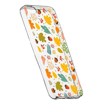 Husa Silicon, Transparent, Slim, Toamna, 108, Apple iPhone 5 / 5S / SE Husa Silicon, Transparent, Slim, Toamna, 108, Apple iPhone 5 / 5S / SE