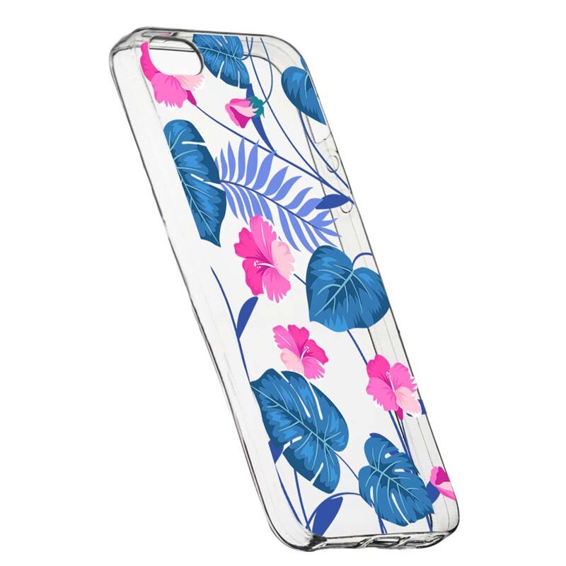 Husa Silicon, Transparent, Slim, Tropical Blue, 112, Apple iPhone 5 / 5S / SE