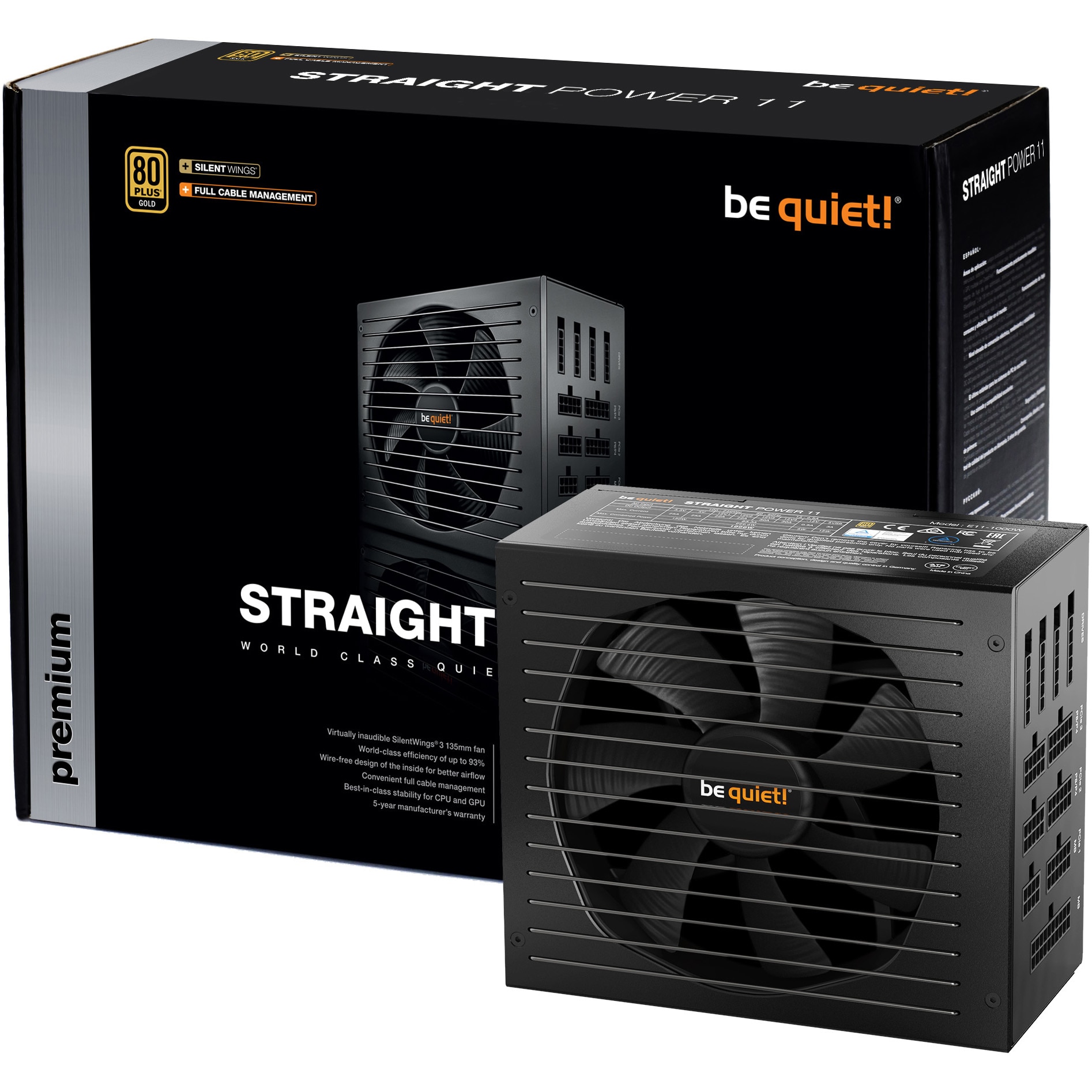電源ユニット be quiet! STRAIGHT POWER 11 850W Sursa be quiet! Straight Power 11, 80 PLUS® Gold, 850W, Fully