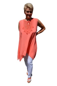 Bluza casual,de vara fara maneca ,D&J Exclusive, Corai Bluza casual,de vara fara maneca ,D&J Exclusive, Corai