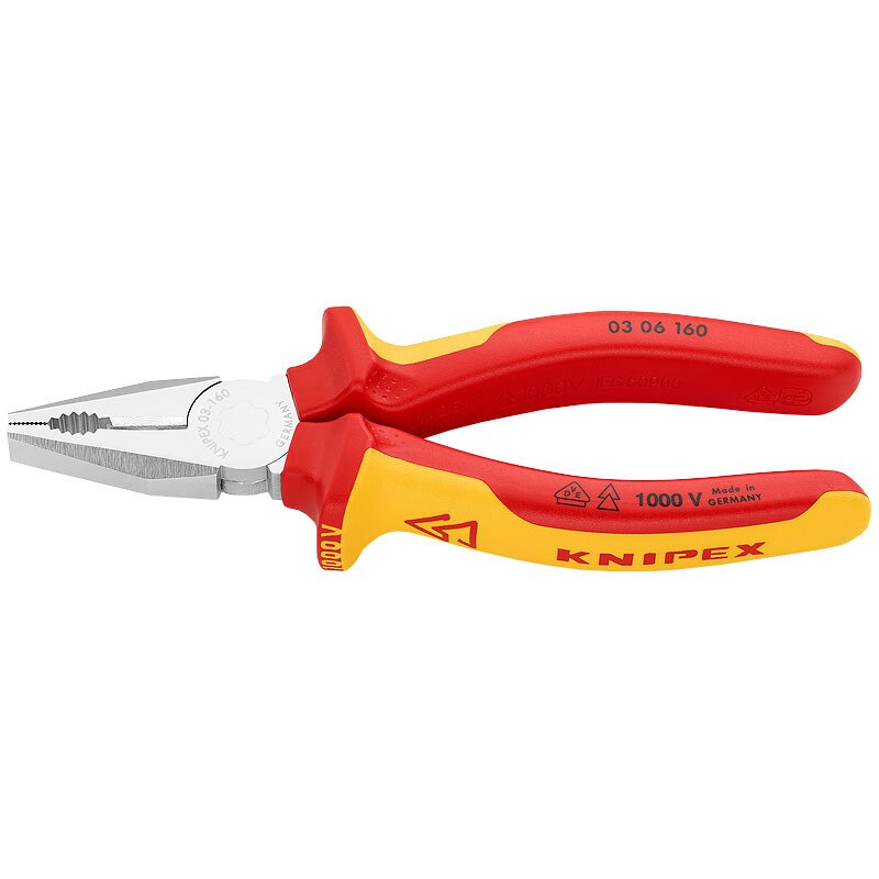 Cleste combinat cromat, izolat 1000V, KNIPEX, 160 mm