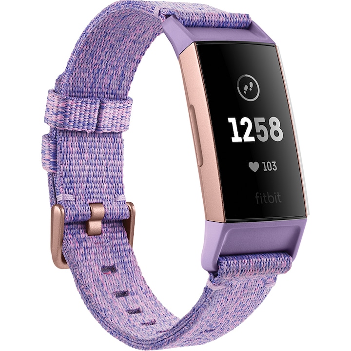 Фитнес гривна Fitbit Charge 3, NFC, Lavender Woven