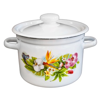 Oala emailata cu capac AVANTA 2L otel carbon Oala emailata cu capac AVANTA 2L otel carbon