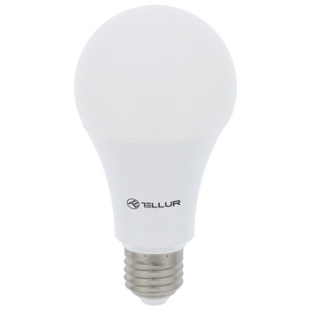 Bec inteligent LED Tellur, Wireless, E27, 10W, 1000lm, Lumina Alba/Calda, Reglabil Bec inteligent LED Tellur, Wireless, E27, 10W, 1000lm, Lumina Alba/Calda, Reglabil