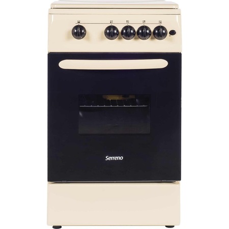 Aragaz Serreno SER 5602B/G1, gaz, 4 zone gatit, aprindere electrica plita, siguranta, 50 cm, bej