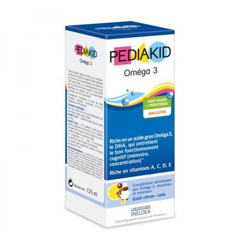 Omega 3 - DHA si Vitamine, PEDIAKID - sirop 125 ml Omega 3 - DHA si Vitamine, PEDIAKID - sirop 125 ml