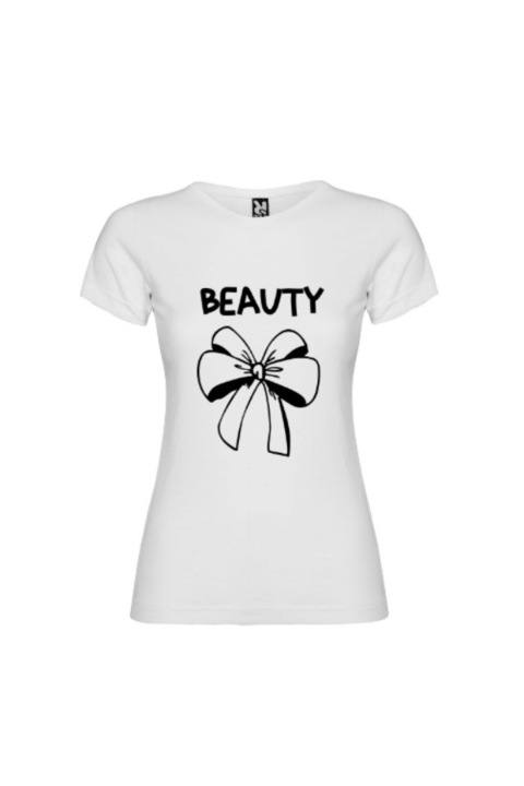 Tricou alb dama "Beauty", marimea 2XL