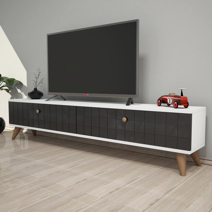 Comoda TV Puqa Design, 35x160x25, Antracit