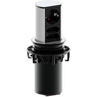 Multipriza incorporabila pentru blat de bucatarie Bachmann Elevator 1xSchuko 2xEuro, cordon 2m + fisa Schuko montabila