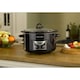 Slow cooker Crock-Pot SCCPRC507B-050, 4.7 л, 2 Настройки на готвене, Функция запазване на топлина, Електронен дисплей, Таймер, Мобилен керамичен съд, Черен