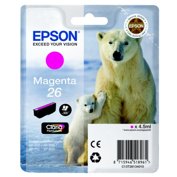 Epson T26134022, T261340 bíborvörös (magenta) eredeti tintapatron