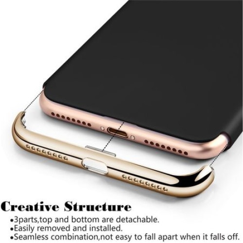 Husa protectie pentru Samsung Galaxy A5 2017, Luxury Black Plated cu Inel de sustinere