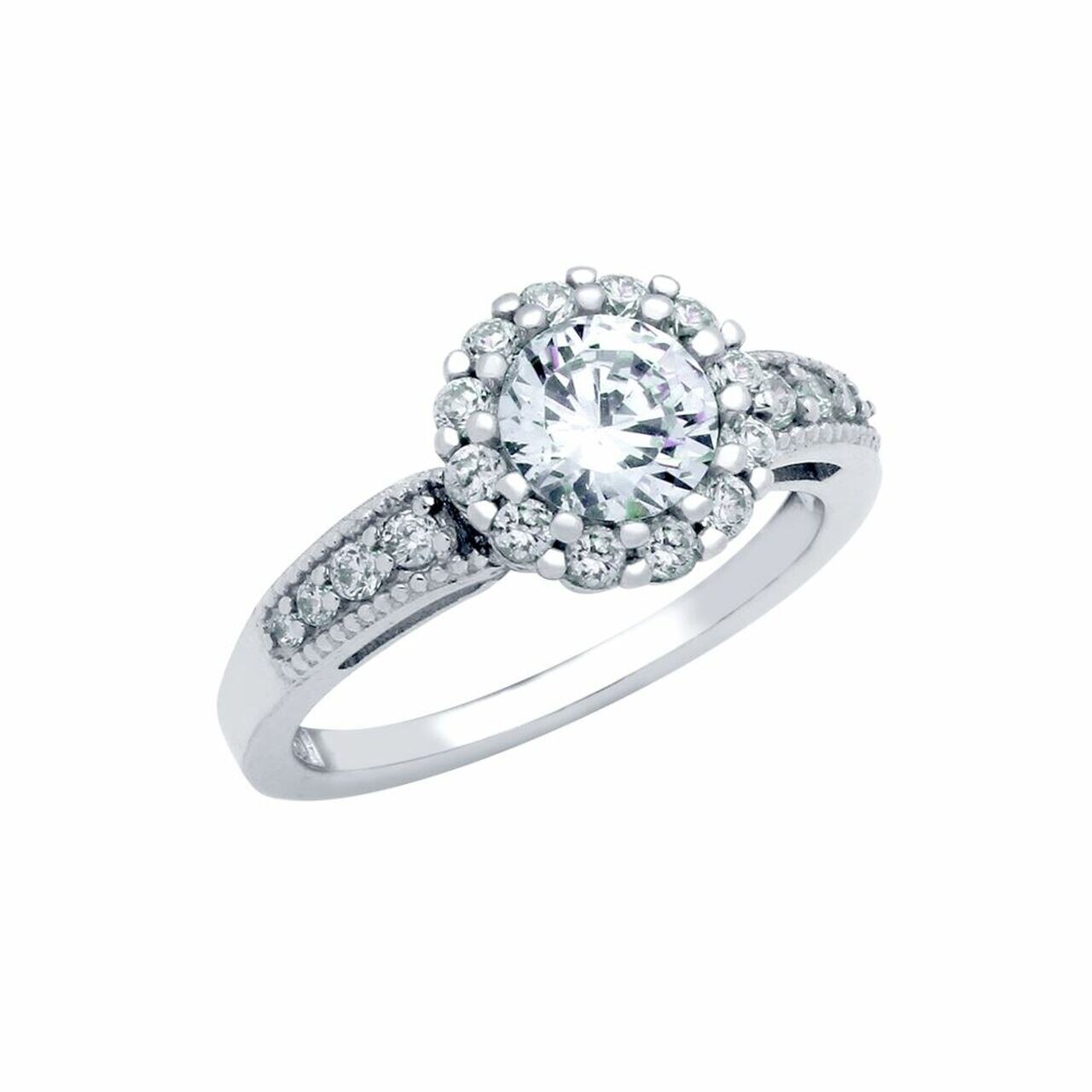 Inel argint 925 elegant cu zirconii - BeSpecial 5739, 17,3 mm (7 US), Alb