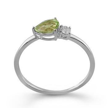 Inel Deruvo Aur 18k Diamant, Peridot, 51 RAJR25758-PEDW Inel Deruvo Aur 18k Diamant, Peridot, 51 RAJR25758-PEDW