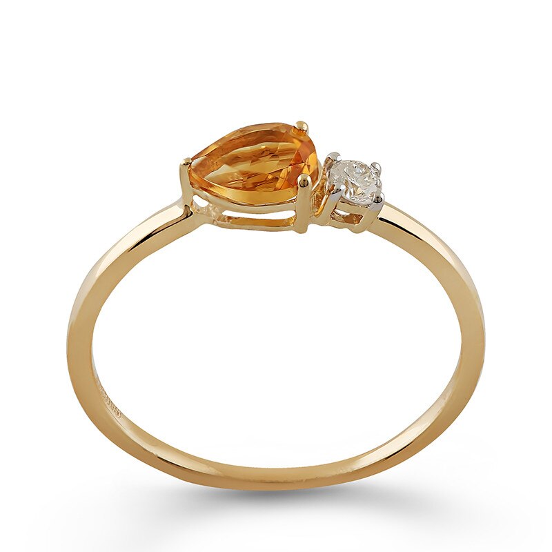 Inel Deruvo Aur 18k Diamant, Citrin, 53 RAJR25758-CTDY
