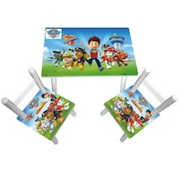 Masuta copii cu 2 scaunele Paw Patrol, MDF si lemn