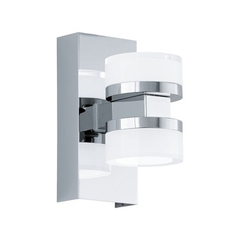 Aplica baie Romendo, EGLO, LED, 2x4.5W, 960 lm, 3000k, lumina calda, otel, crom, plastic, 15.5 x 12 x 7 cm, IP44, A+ Aplica baie Romendo, EGLO, LED, 2x4.5W, 960 lm, 3000k, lumina calda, otel, crom, plastic, 15.5 x 12 x 7 cm, IP44, A+