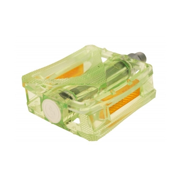 Pedale VP Components policarbonat transparent 87x112mm 414gr verde