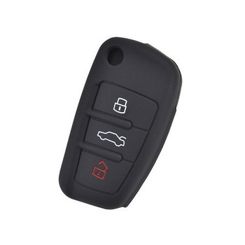 Husa Cheie Auto din silicon Audi A1 A3 Q3 Q7 R8 A6L TT Negru Husa Cheie Auto din silicon Audi A1 A3 Q3 Q7 R8 A6L TT Negru