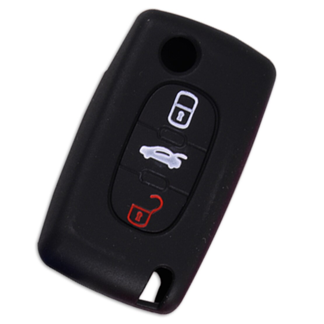 Husa Cheie Peugeot 3 Butoane Culoare Neagra Silicon